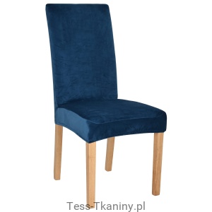 Pokrowiec na krzesło, welurowy, rozmiar XL - ciemnoturkusowy