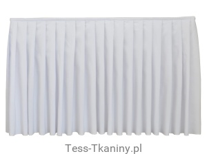 Skirting matowy biały, falbana do dekoracji stołu