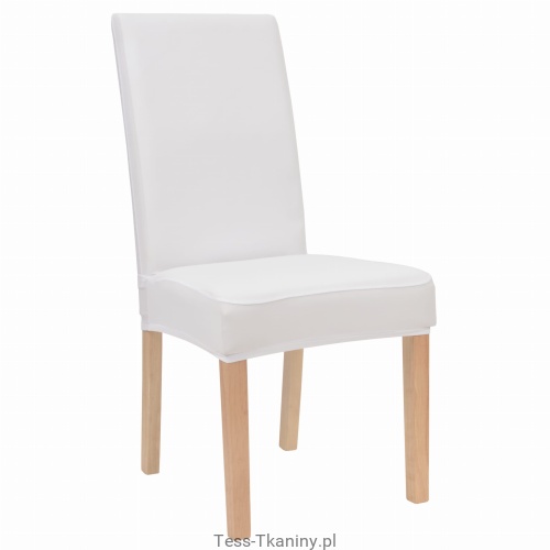Pokrowiec na krzesło, elastyczny, rozmiar L - biały