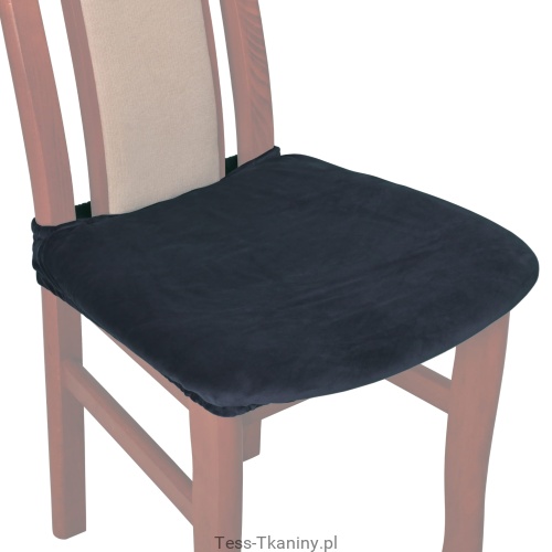 Pokrowiec na niskie siedzisko, welurowy - grafitowy
